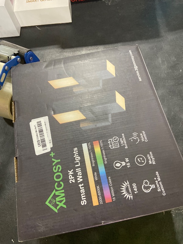 Photo 1 of XMCOSY+ Outdoor Wall Lights, 1400LM Smart RGBCW Exterior Lighting Fixtures Adjustable Dual-Head Outdoor Light Fixture, WiFi APP Control, Alexa Compatible, Waterproof Porch Lights Outdoor, 2 Pack