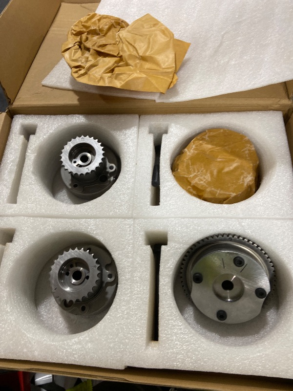 Photo 1 of Intake & Exhaust VVT Cam Phaser Timing Camshaft Adjuster Sprocket Gear 4PCS Fit for Ford Edge / F150, Lincoln MKX/Mark 3.5L 3.7L EcoBoost Engine Timing Camshaft Gear #Replace AT4Z6C525B