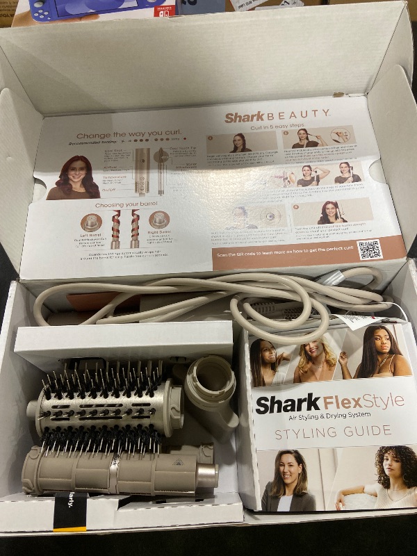 Photo 1 of Shark FlexStyle Air Styling & Drying System, Powerful Hair Dryer Brush & Multi-Styler with Auto-Wrap Curlers, Paddle Brush, Oval Brush, Concentrator Attachment, Stone, HD430