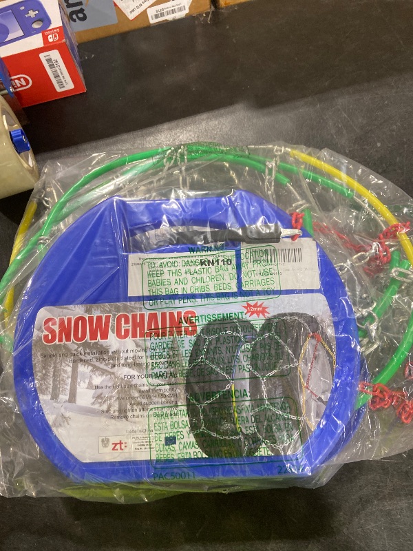 Photo 1 of C-Hopetree Universal Snow Tire Chains for Cars and SUVs, Reusable Emergency Anti-slip Cable Tire Chains for Winter, Designed for Ice, Snow & Traction Enhancement, Model KN110