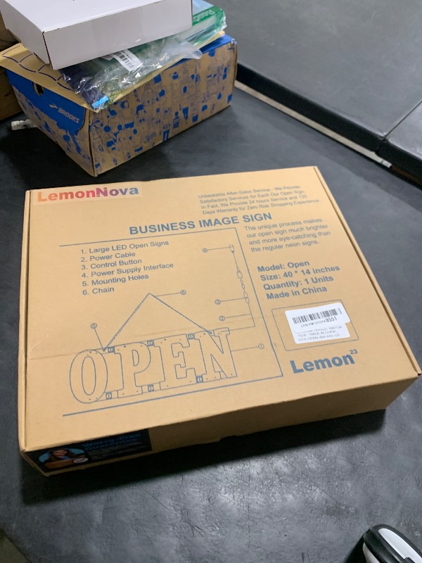 Photo 1 of 40" x 14" Large LED Open Sign with Remote Control High Bright Visibility Business Signs 14 Mode Electric Display Sign Suitable for Shop, Bar, Hotel, Retail and Restaurant