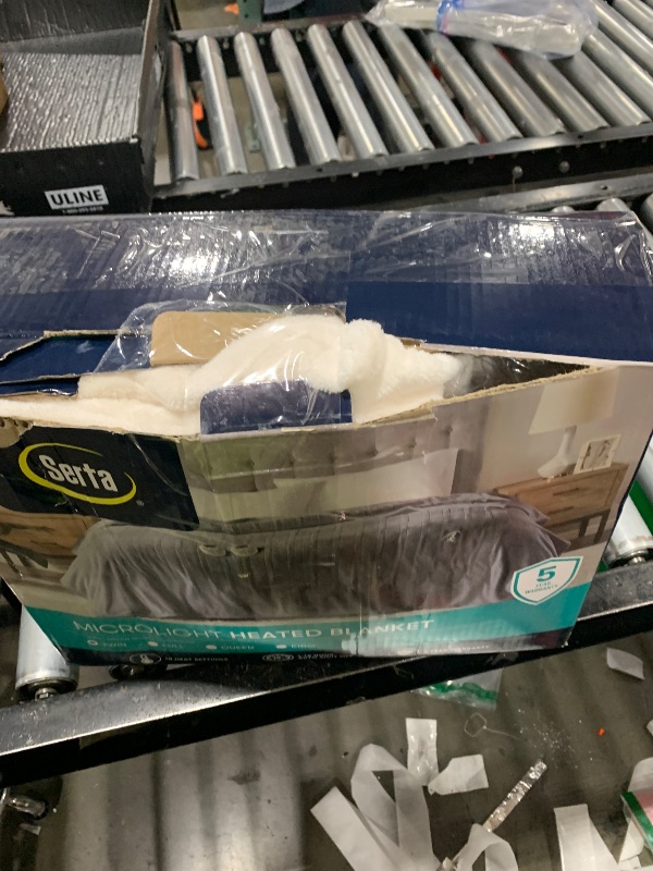 Photo 1 of Serta Luxuriously Soft Plush Electric Blanket Fast Heating Cozy Cover, Safety Auto Shut Off Timer, Low EMF, Multi Heat Setting, ETL Certified, Machine Washable, Ivory Twin (84 in x 62 in)