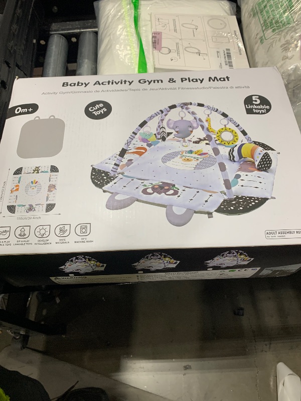 Photo 1 of TFDER Baby Gym Play Mat, 8-in-1 Tummy Time Mat & Activity Gym, Washable Ball Pit, Infant Play Mat with Detachable Toys for Sensory Exploration and Motor Skill Development