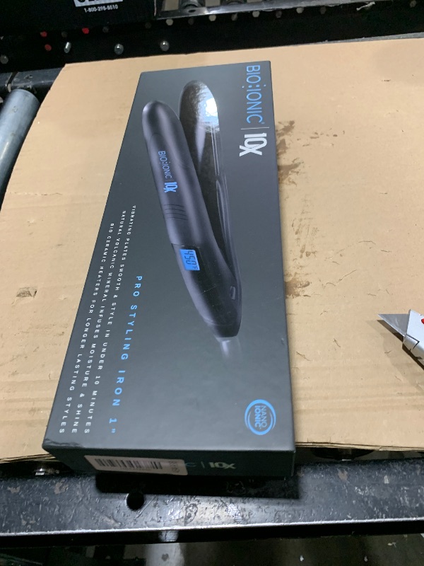 Photo 1 of Bio Ionic 10X Styling Iron, 1" Hair Straightener with Moisturizing Heat Technology, Flat Iron for 10-Minute Styling, Hair Straightener and Curler