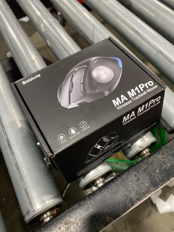 Photo 1 of SABLUTE Ergonomic Wireless Trackball Mouse, Adjustable 0°/18° Angle, Thumb Control, Quiet Clicks, 3 Multi-Device Bluetooth & USB Receiver, Rechargeable Mouse for Office, Windows Mac