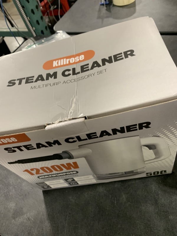 Photo 1 of Killrose Handheld Steam Cleaner, Pressurized Steam Cleaner with 10–15s Fast Heat, Dual Power Modes & Self-Clean, Multi-Surface Steamer with 12 Accessories for Kitchen, Bathroom, Car