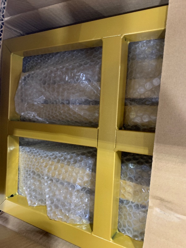 Photo 1 of Wokceer 10x10 FT Backdrop Stand Heavy Duty Pipe and Drape Kit, Adjustable Gold Backdrop Stand for Wedding Birthday Party Photography Photo Booth Background Christmas Decoration