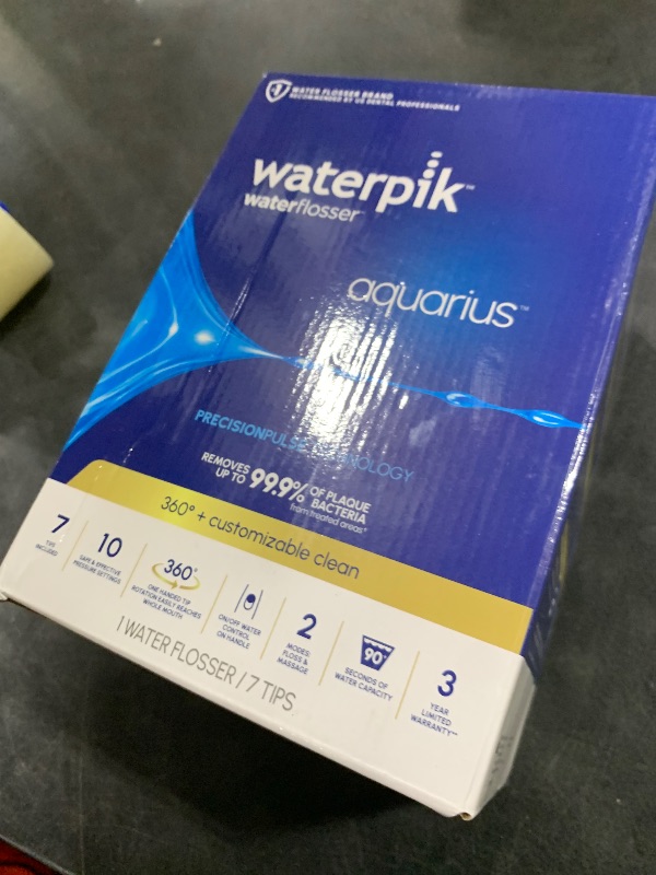 Photo 1 of Waterpik Aquarius Water Flosser For Teeth Cleaning, Gums, Braces, Dental Care, Electric Power With 10 Settings, 7 Tips For Multiple Users And Needs, ADA Accepted, Black WP-662, Packaging May Vary