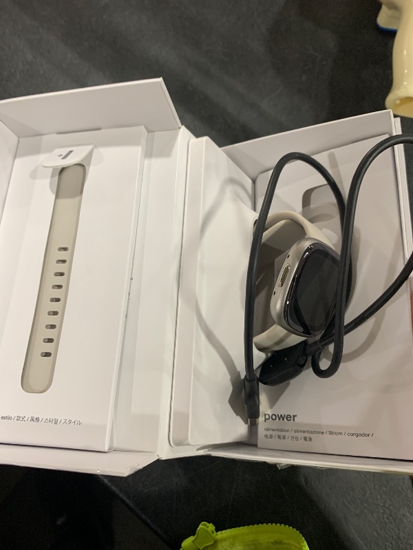 Photo 1 of Fitbit Sense 2 Advanced Health and Fitness Smartwatch with Tools to Manage Stress and Sleep, ECG App, SpO2, 24/7 Heart Rate and GPS, Lunar White/Platinum, One Size (S & L Bands Included)