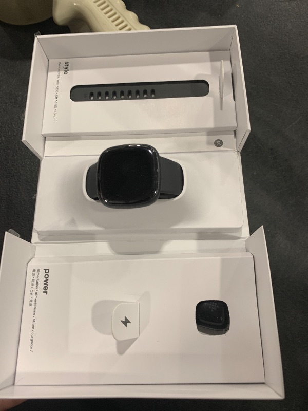 Photo 1 of Fitbit Sense 2 Advanced Health and Fitness Smartwatch with Tools to Manage Stress and Sleep, ECG App, SpO2, 24/7 Heart Rate and GPS, Shadow Grey/Graphite, One Size (S & L Bands Included)