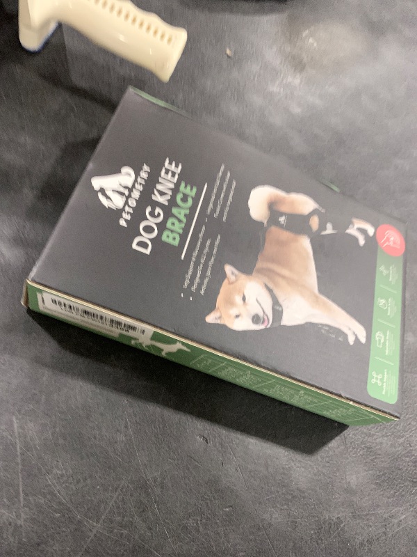 Photo 1 of Petometry Universal Dog Knee Brace with Hot/Cold Therapy Pack, Adjustable, Breathable, Extra Comfortable Collar with Stabilising Back Brace (Large)