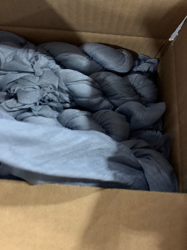 Photo 1 of 100 Pieces Cloth Napkins Dusty Blue Dinner Cheesecloth Napkins for Wedding,Wrinkled Cloth Napkins Bulk for Home Party Rustic Table Decoration, 17 x 17 Inch