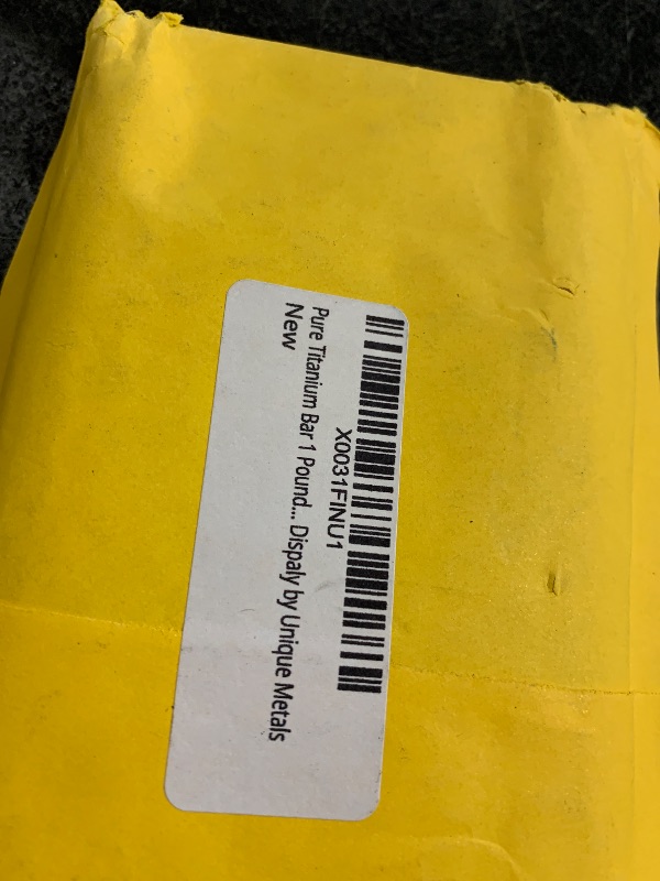 Photo 1 of Pure Titanium Bar 1 Pound. 999 Fine Periodic Table Design Ti Element Ingot Collectible Industrial Metal Bar for Inverstment & Dispaly by Unique Metals