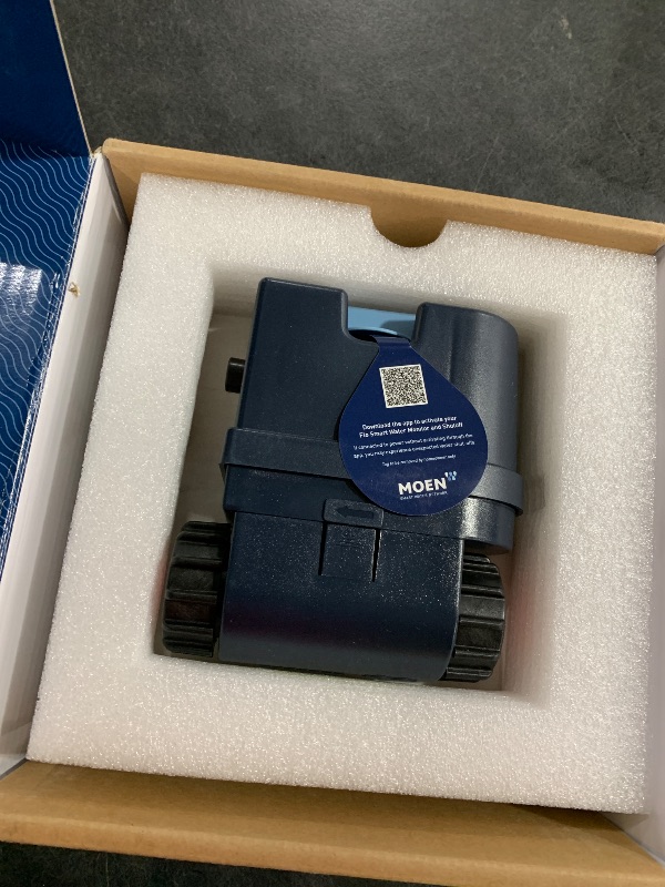 Photo 1 of Moen Flo Smart Water Monitor and Automatic Shutoff Sensor, Wi-Fi Connected Water Leak Detector for 1-Inch Diameter Pipe, 900-006