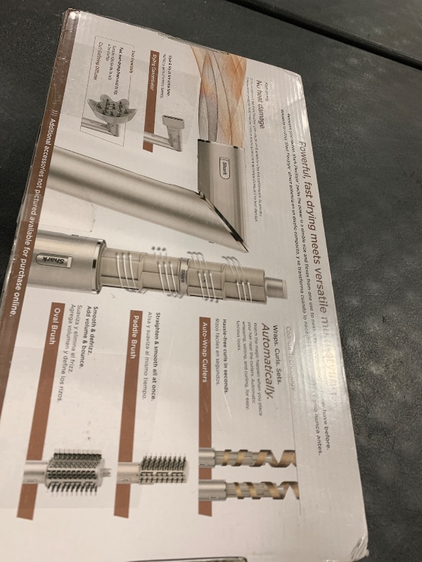 Photo 1 of Shark FlexStyle Air Styling & Drying System, Powerful Hair Dryer Brush & Multi-Styler with Auto-Wrap Curlers, Paddle Brush, Oval Brush, Concentrator Attachment, Stone, HD430