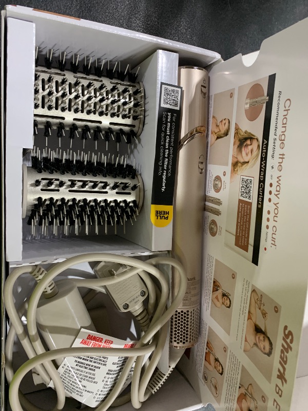 Photo 1 of Shark FlexStyle Air Styling & Drying System, Powerful Hair Dryer Brush & Multi-Styler with Auto-Wrap Curlers, Paddle Brush, Oval Brush, Concentrator Attachment, Stone, HD430