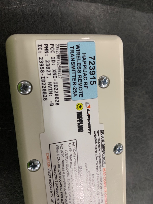 Photo 1 of HAPPIJAC-733540 Wireless Upgrade Kit - CCS Upgrade Kit - Remote Controller and Wireless Logic Board - White