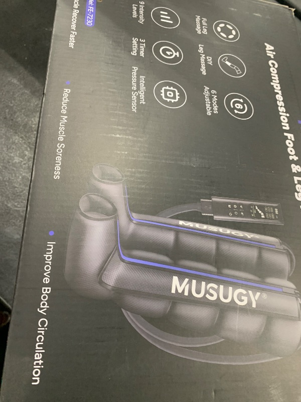 Photo 1 of Musugy Sequential Air Compression Recovery System : Professional Full Leg Compression Boots for Circulation & Fast Recovery, Leg Recovery Boots for Muscle Relaxation - for Athletes, Runners, Gym