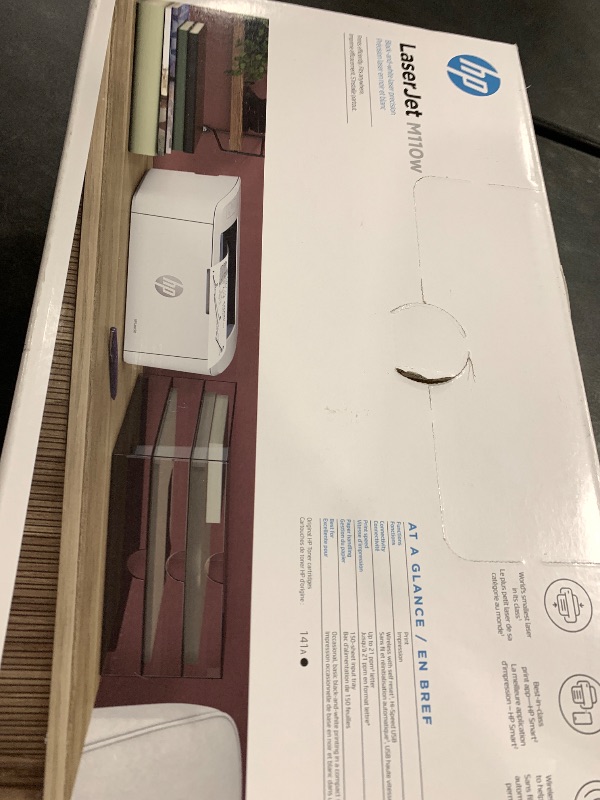 Photo 1 of HP LaserJet M110w Wireless Black & White Printer, Print, Fast speeds, Easy Setup, Mobile Printing, Best-for-Small Teams