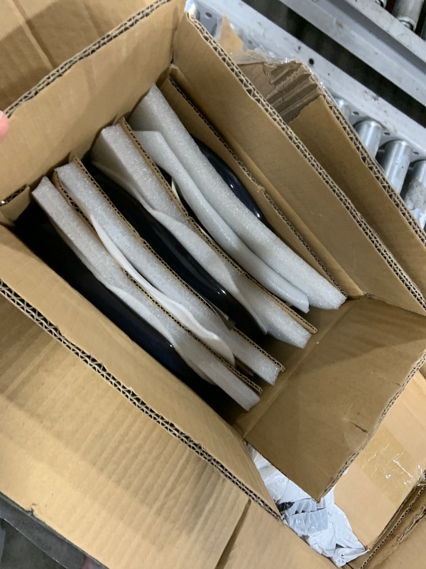 Photo 1 of Pokini Ceramic Dinnerware Sets, Microwave Safe Plates and Bowls Sets, Kitchen Dishes Set for 4, Unbreakable & Dishwasher Safe Tableware, Everyday Use, Starry Blue