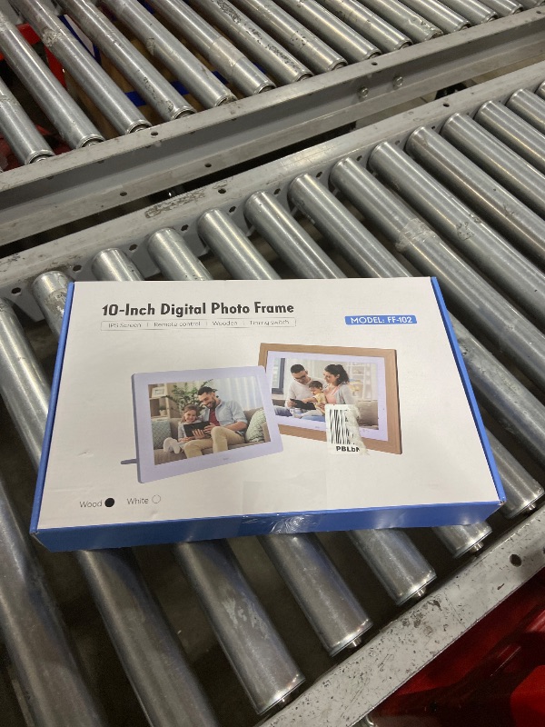 Photo 1 of 10.1" Digital Picture Frame with Remote Control, 1280 * 800 IPS Full View Ultra Clear Screen, Removable Wooden Frame, Share Videos Photos Send Wishes Auto-Rotate Slideshow Non-WiFi