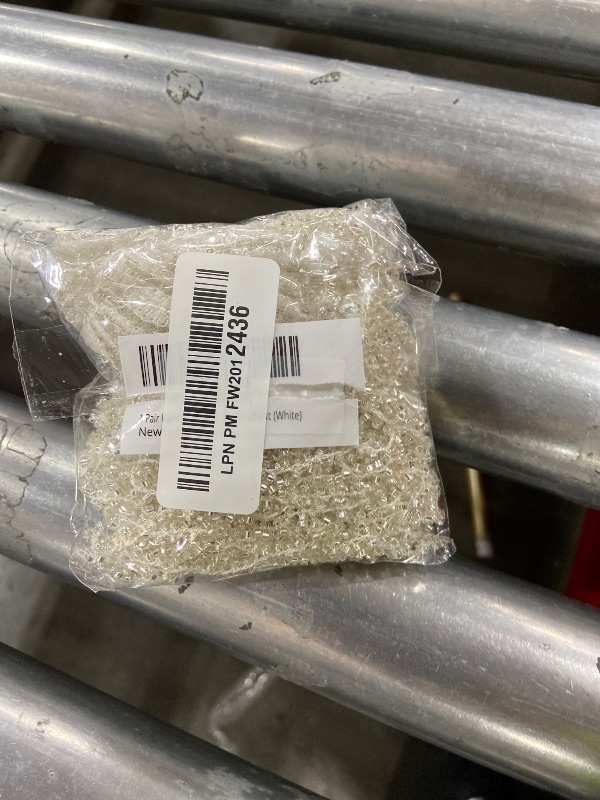 Photo 1 of 1 Pair Handmade Rhinestone Applique for Clothes, Sparkle Crystal Sewing Patches for Wedding Dress, Glass Beads Fringe Epaulettes for Shoulder Bodice Jacket Party Embellishment (White)