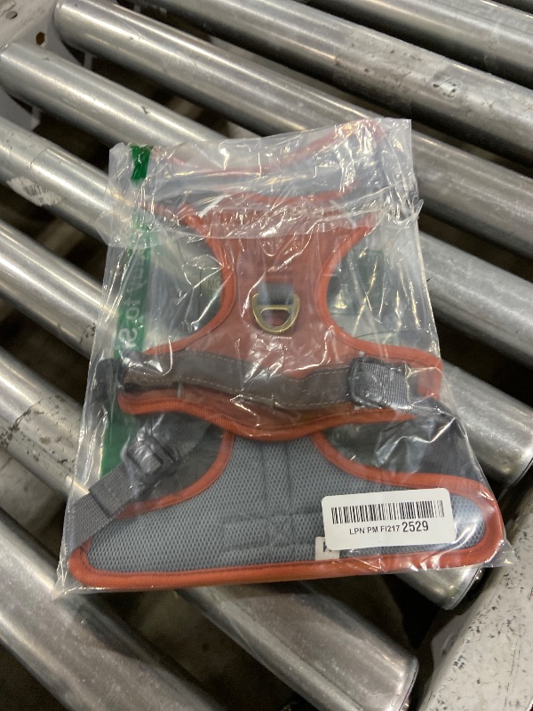 Photo 1 of AKAILEA No Pull Dog Harness Medium Sized Dog,Stylish PU Leather Vest with Easy Control Handle,No Choke Front Clip with 2 Metal Leash Clips,Reflective & Adjustable for Walking,Brown,Chest 22-29"