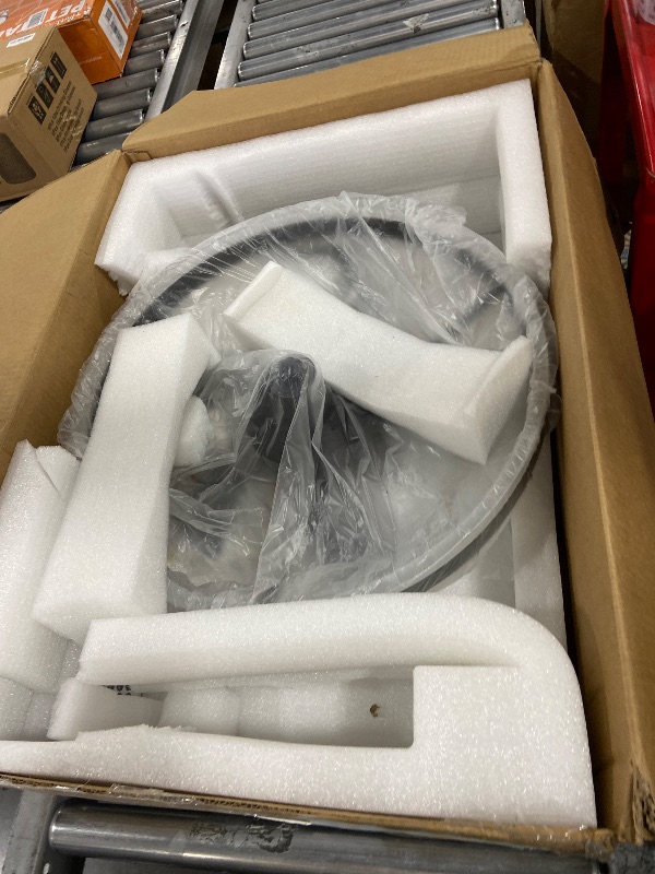 Photo 1 of **INCOMPLETE** ZMISHIBO Ceiling Fans with Lights and Remote, 19.7'' Low Profile Ceiling Fan, 3000-6000K Dimmable Modern Flush Mount LED Fan Light, 6 Wind Speeds, Black Fandelier Ceiling Fans for Bedroom