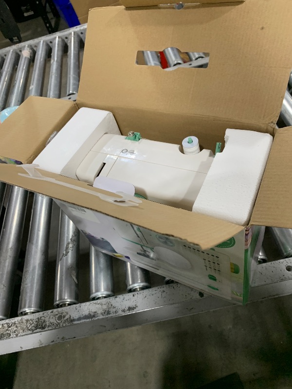 Photo 1 of StitchMaster Pro:Ballet on twin needles.Sewing machine,sewing machine for beginners,Double needle and double thread,16 kinds of stitches.Sewing machine for Household,sewing machine for adults.white