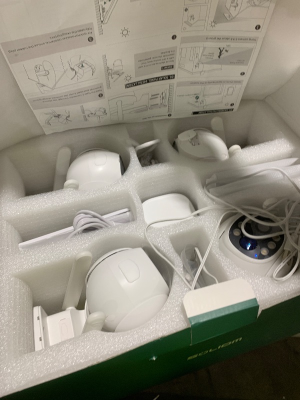 Photo 1 of SOLIOM- 5MP Security Cameras Wireless Outdoor, No Subscription & Solar Powered,4-Cam Pack Cameras for Home Security with 360° Auto Motion Tracking, 3K Color Night Vision,5G & 2.4G Router Compatible