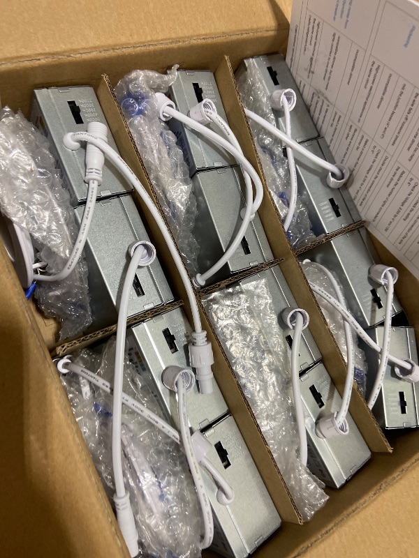 Photo 1 of VOLISUN 12 Pack 3 inch Recessed Lighting, 5CCT LED Recessed Light with Junction Box, 2700K-5000K Selectable, Dimmable Canless Wafer Downlight, LED Ceiling Light ETL Certificated