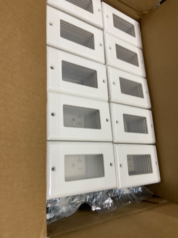 Photo 1 of BESTTEN 100 Pack 20 Amp Decor Electrical Wall Outlet, Decorator Tamper-Resistant Receptacle, Wallplate Included, Residential and Commercial Use, 20A/125V/2500W, UL Listed, White