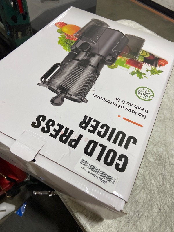 Photo 1 of Juicer Machines with 5.8" Large Feed Chute, Cold Press Juicer for Whole Vegetables and Fruits 400W, Slow Masticating juicer Easy to Clean Juice Extractor Machine High Juice Yield