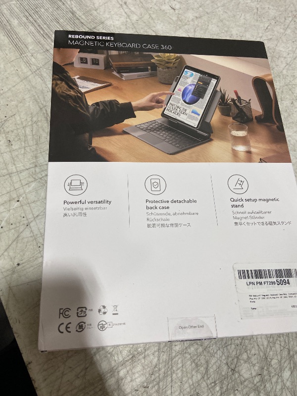 Photo 1 of [Upgraded] ESR iPad Pro 13 Inch Case with Keyboard (M5/M4, 2025/2024), iPad Pro 13 Keyboard Case with Magnetic Stand, Portrait/Raised Modes for iPad Pro 13, Removable, Rebound 360 Series,White