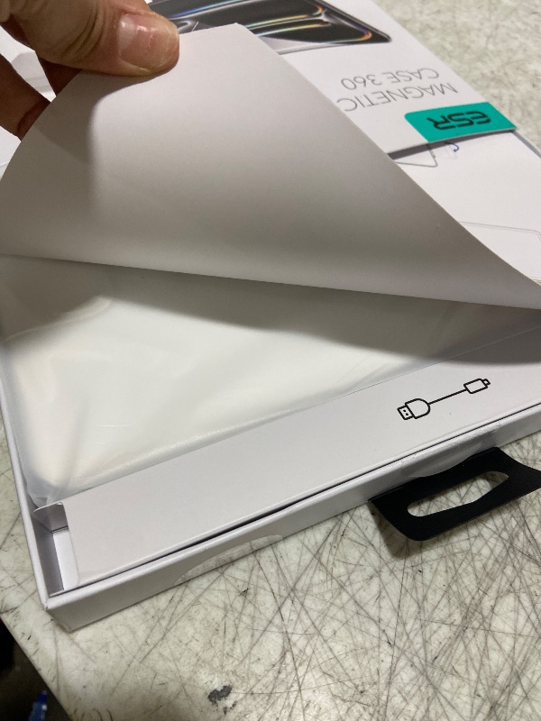 Photo 1 of [Upgraded] ESR iPad Pro 13 Inch Case with Keyboard (M5/M4, 2025/2024), iPad Pro 13 Keyboard Case with Magnetic Stand, Portrait/Raised Modes for iPad Pro 13, Removable, Rebound 360 Series,White