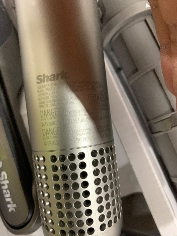 Photo 1 of Shark Flex Fusion Hair Straightener & Powerful Hair Dryer with Fusion Hair Brush, Air Styler with Auto-Wrap Hair Curlers, Concentrator, & Frizz Fighter, Metallic Mist, HD651S