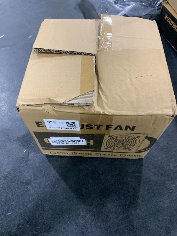 Photo 1 of HG Power 6 Inch Exhaust Fan: Kitchen Exhaust Fans with Power Cord Attic vent Fan with Damper Wall Small Fume Extractor Ventilation Fan for Shop Chicken Coop Basement Smoking Room Garage Silver