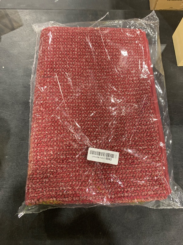 Photo 1 of BEQHAUSE Dirt Trapper Door Mat 32" x 48", Non-Slip Washable Doormats Entrance Mat, Dirt Resistant and Absorbent Welcome Mat, Low Profile Floor Mats for Front Back Door and Entryway, Red