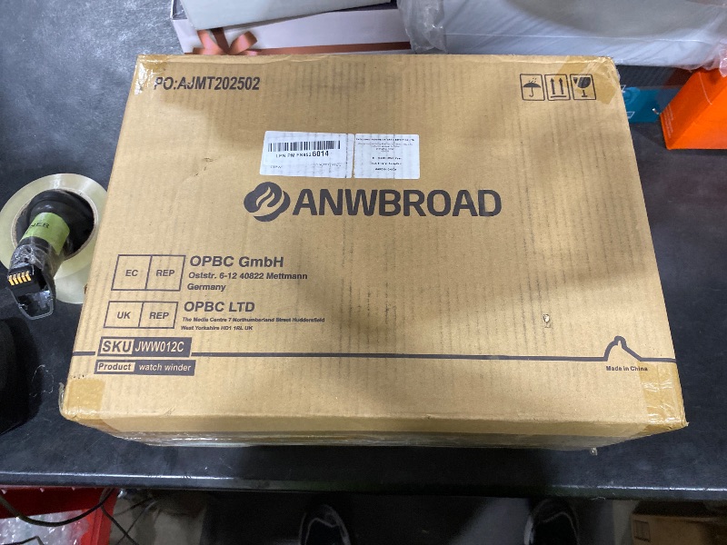 Photo 1 of ANWBROAD Watch Winders for Automatic Watches, Automatic Watch Winder with 4 Watch Rotator and 6 Extra Storages, 4 Watch Winder with Japanese Quiet Motor, Carbon Fiber Watch Winder,UJWW012C