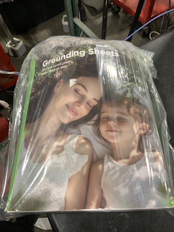 Photo 1 of Grounding Sheets King Size, 95% Organic Cotton + 5% Pure Silver Fiber, Grounding Sheet Earth Connected Bedding (King - 77"x 80"x 13" Gray) Fitted Earth Sheets with Grounding Cord