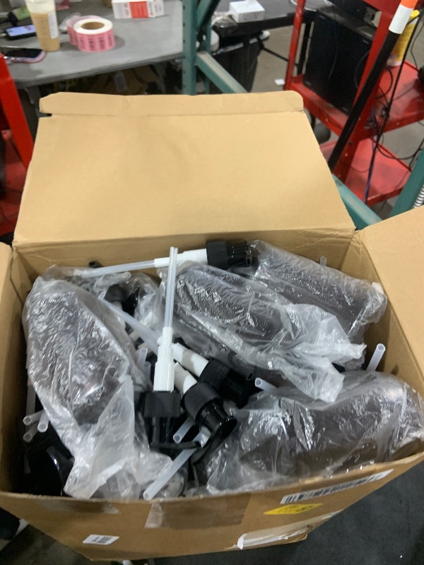 Photo 1 of 48 Pcs Pump Bottle Lotion Dispenser Refillable Shampoo Conditioner Hand Soap Dispenser Plastic Empty 8oz/250ml Clear Reusable Body Wash Container Bulk (Brown, Black)