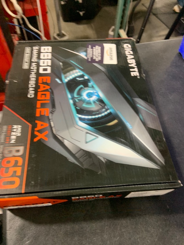 Photo 1 of GIGABYTE B650M AORUS Elite AX AMD AM5 mATX Motherboard, Support Ryzen 9000/8000/7000 Series, DDR5, 12+2+2 Power Phase, PCIe 5.0 M.2, USB-C 3.2 Gen 2, WIFI6E, 2.5GbE, EZ-Latch, Q-Flash, RGB Fusion