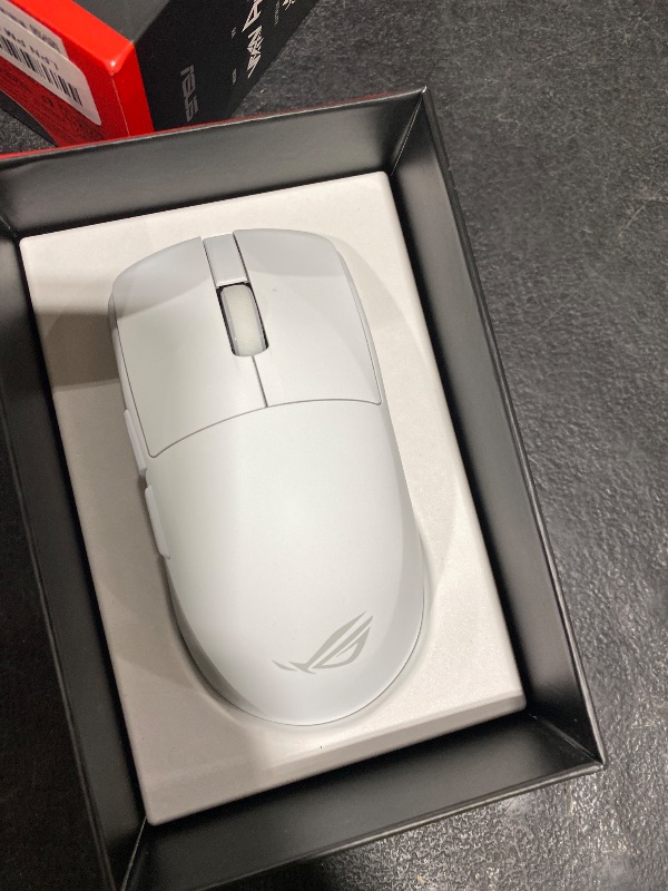 Photo 1 of ASUS ROG Harpe II Ace Wireless Esports Gaming Mouse – 2025, Pro-Tested, Right-Handed, 48g Lightweight, Tri-Mode Connectivity, 42K DPI, 8K Polling, 101Hr Battery, Web-Based Tool, PC/Mac Support - White