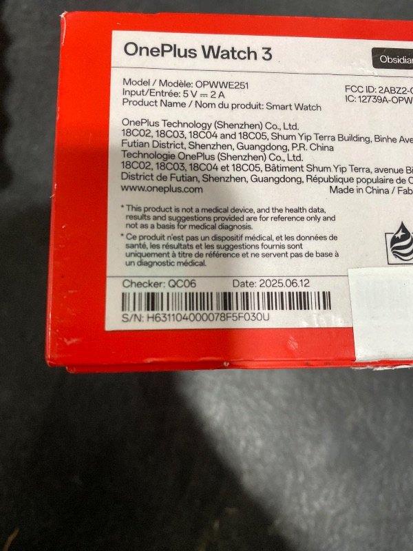 Photo 1 of OnePlus Watch 3 Obsidian Titanium, 32GB, 120-Hour Battery, Health & Fitness Tracking, Sapphire Crystal Design, Titanium Bezel, Dual-Engine, Wear-OS by Google, not Compatible with iOS