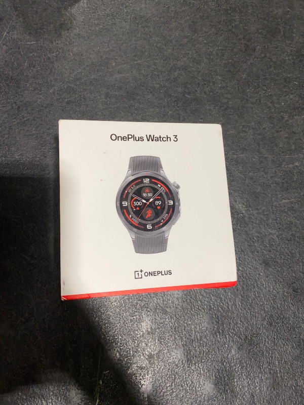 Photo 1 of OnePlus Watch 3 Obsidian Titanium, 32GB, 120-Hour Battery, Health & Fitness Tracking, Sapphire Crystal Design, Titanium Bezel, Dual-Engine, Wear-OS by Google, not Compatible with iOS