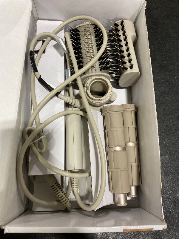 Photo 1 of Shark FlexStyle Air Styling & Drying System, Powerful Hair Dryer Brush & Multi-Styler with Auto-Wrap Curlers, Paddle Brush, Oval Brush, Concentrator Attachment, Stone, HD430