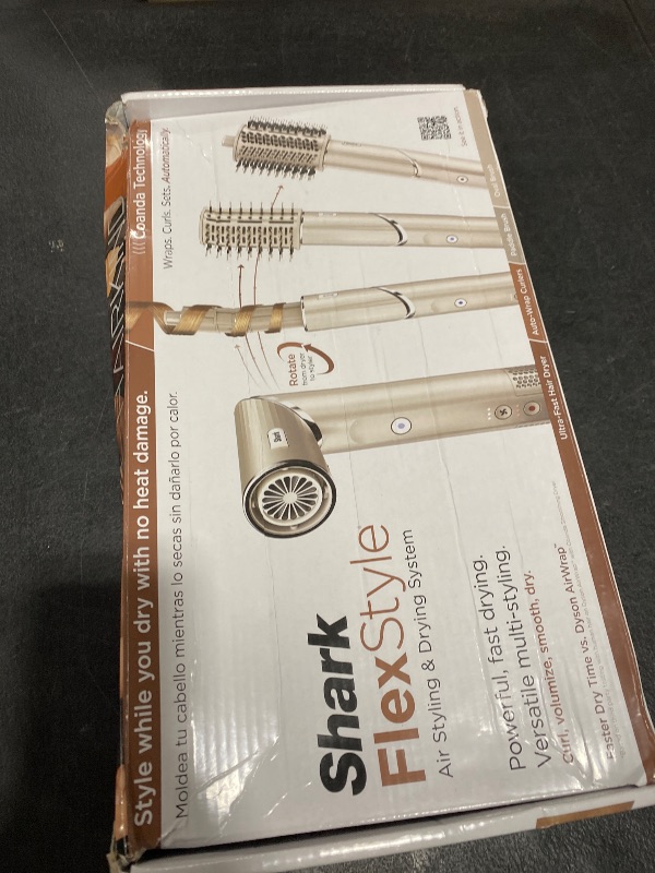 Photo 1 of Shark FlexStyle Air Styling & Drying System, Powerful Hair Dryer Brush & Multi-Styler with Auto-Wrap Curlers, Paddle Brush, Oval Brush, Concentrator Attachment, Stone, HD430