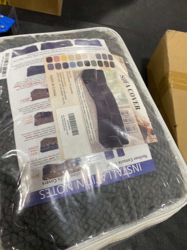 Photo 1 of ALIECOM 100% Waterproof Recliner Sectional Couch Covers L Shape Stretch Corner Reclining Sectional Sofa Cover Washable Recliner Slipcover Protector for Dog Pet (5 Seat, Medium Gray)