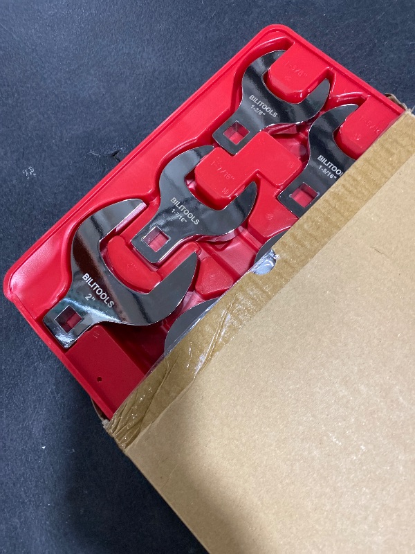 Photo 1 of BILITOOLS 14-Piece Jumbo Crows Foot Wrench Set, 1/2" Drive Big Crowfoot Wrench, SAE, 1-1/16" - 2" mm, CR-V Steel