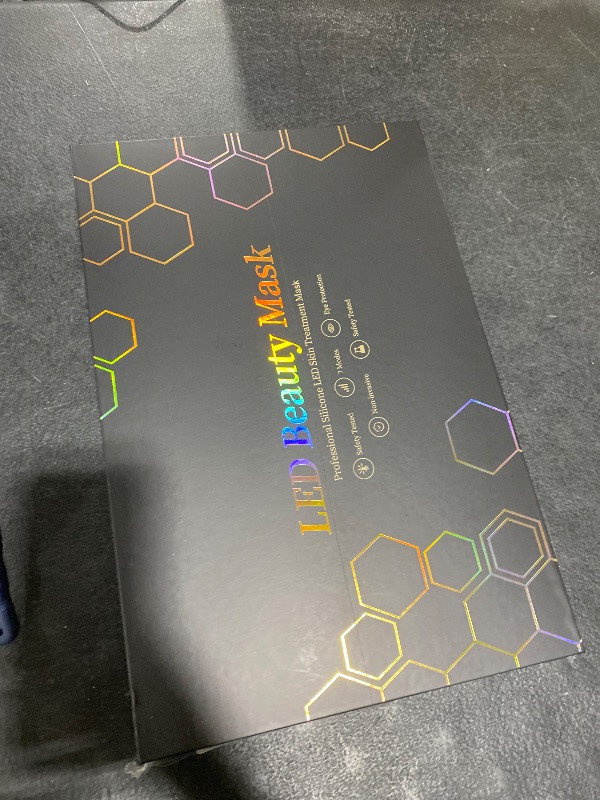 Photo 1 of Yahi Red Light Photon Facial & Neck Mask with Remote Control, 7 Custom Modes with Infrared, Portable & Rechargeable with Timer for Home Use, 175 High-Density Light Beads, Black